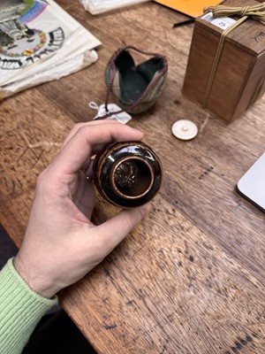 Lot 27 - λ A Japanese Seto ware tea caddy (chaire), Edo-Meiji period