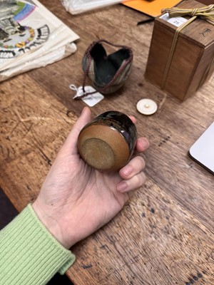 Lot 27 - λ A Japanese Seto ware tea caddy (chaire), Edo-Meiji period