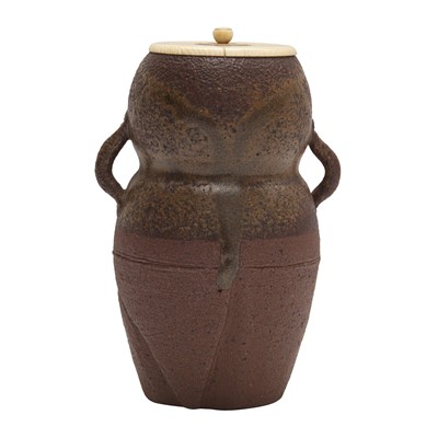 Lot 15 - λ A Japanese Kuro-Satsuma tea caddy (chaire), Edo period