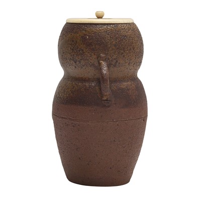 Lot 15 - λ A Japanese Kuro-Satsuma tea caddy (chaire), Edo period