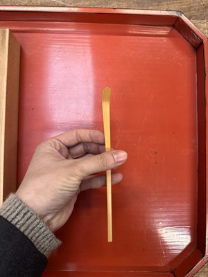 Lot 11 - A Japanese bamboo tea scoop (chashaku), Edo period - Meiji era