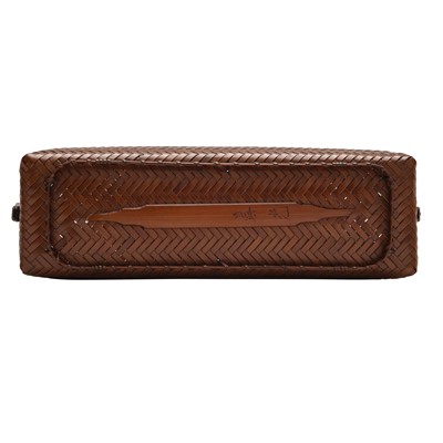 Lot 8 - A Japanese bamboo Ikebana basket, 20th century