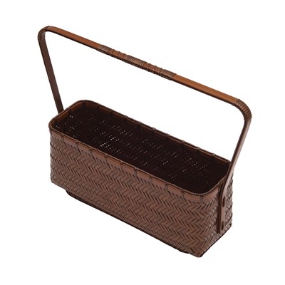 Lot 8 - A Japanese bamboo Ikebana basket, 20th century