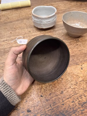 Lot 73 - Three Japanese tea bowls (chawan), Meiji period or later