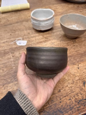 Lot 73 - Three Japanese tea bowls (chawan), Meiji period or later