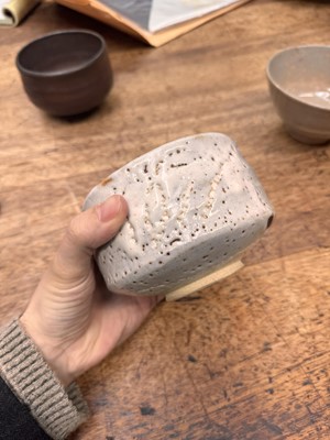 Lot 73 - Three Japanese tea bowls (chawan), Meiji period or later