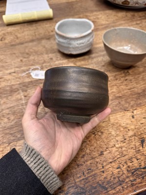 Lot 73 - Three Japanese tea bowls (chawan), Meiji period or later
