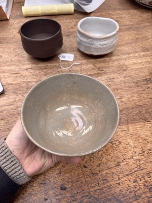 Lot 73 - Three Japanese tea bowls (chawan), Meiji period or later
