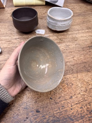 Lot 73 - Three Japanese tea bowls (chawan), Meiji period or later