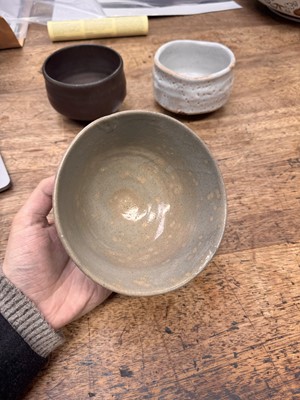 Lot 73 - Three Japanese tea bowls (chawan), Meiji period or later