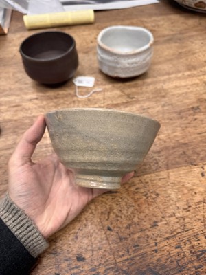 Lot 73 - Three Japanese tea bowls (chawan), Meiji period or later