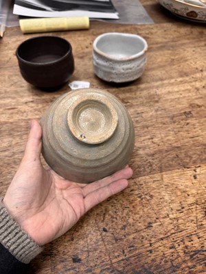 Lot 73 - Three Japanese tea bowls (chawan), Meiji period or later