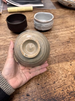 Lot 73 - Three Japanese tea bowls (chawan), Meiji period or later