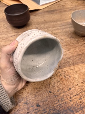 Lot 73 - Three Japanese tea bowls (chawan), Meiji period or later