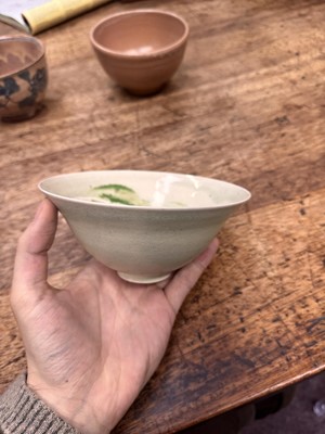 Lot 72 - Three Japanese tea bowls (chawan), Meiji period or later