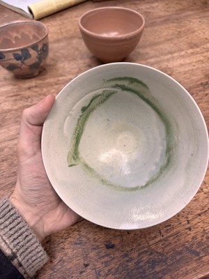 Lot 72 - Three Japanese tea bowls (chawan), Meiji period or later