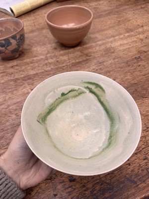 Lot 72 - Three Japanese tea bowls (chawan), Meiji period or later