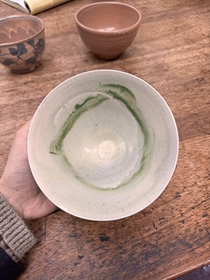 Lot 72 - Three Japanese tea bowls (chawan), Meiji period or later