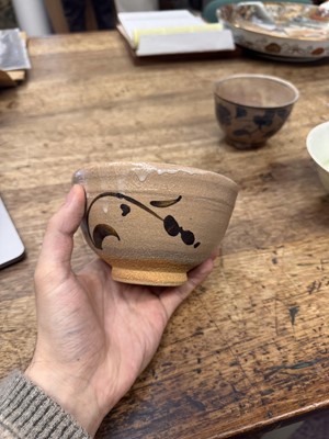 Lot 72 - Three Japanese tea bowls (chawan), Meiji period or later