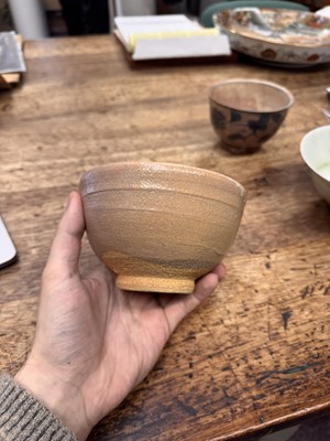 Lot 72 - Three Japanese tea bowls (chawan), Meiji period or later