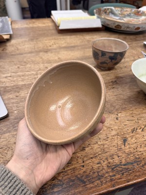 Lot 72 - Three Japanese tea bowls (chawan), Meiji period or later