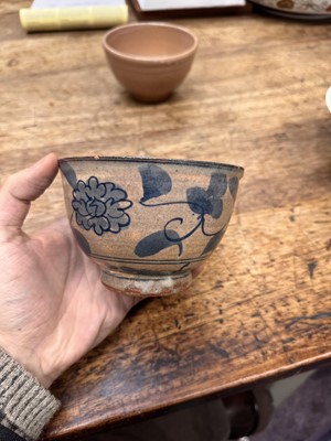 Lot 72 - Three Japanese tea bowls (chawan), Meiji period or later