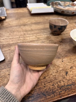 Lot 72 - Three Japanese tea bowls (chawan), Meiji period or later