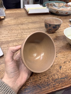 Lot 72 - Three Japanese tea bowls (chawan), Meiji period or later