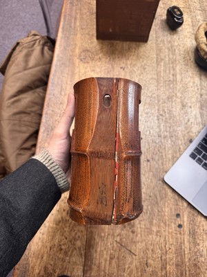 Lot 20 - A Japanese bamboo flower vase (hanaire), 17th - 18th century