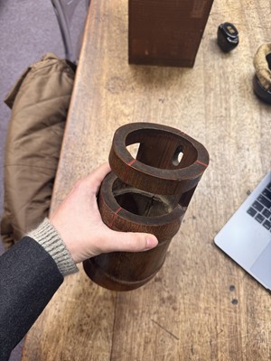 Lot 20 - A Japanese bamboo flower vase (hanaire), 17th - 18th century