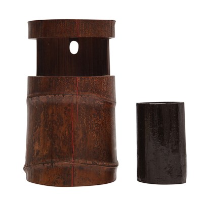Lot 20 - A Japanese bamboo flower vase (hanaire), 17th - 18th century