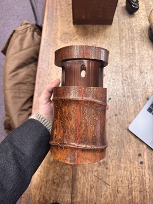 Lot 20 - A Japanese bamboo flower vase (hanaire), 17th - 18th century