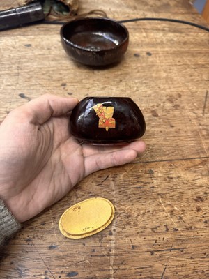 Lot 17 - A Japanese tea ceremony travelling set, Edo - Meiji period