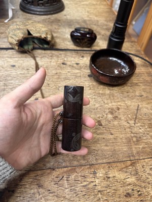 Lot 17 - A Japanese tea ceremony travelling set, Edo - Meiji period