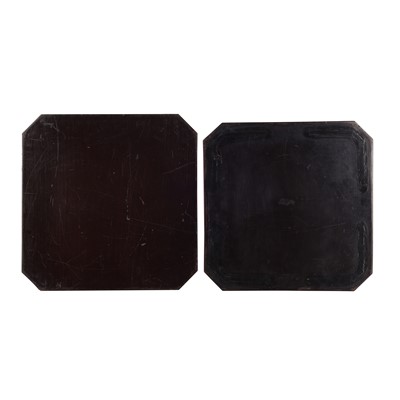 Lot 62 - Two Japanese Negoro lacquer trays, Edo period