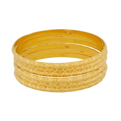 Lot 218 - Six cylindrical bangles, circa 1991