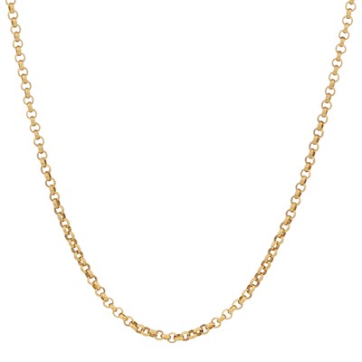 Lot 183 - A rolo link chain necklace