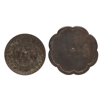 Lot 144 - Two Chinese bronze mirrors, Tang dynasty