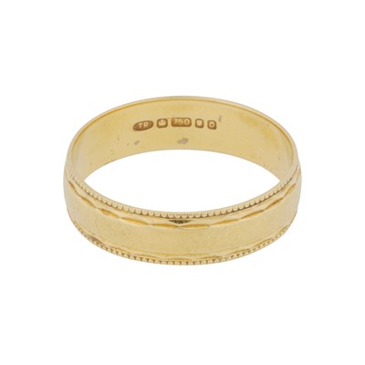 Lot 167 - A textured band ring, circa 1988
