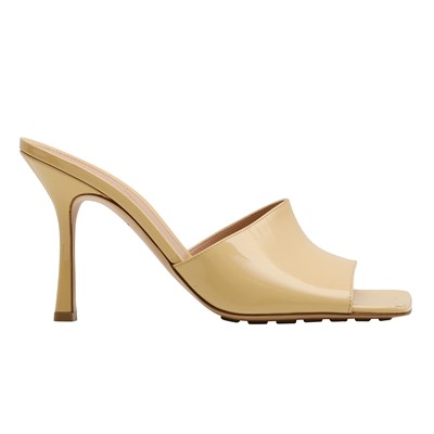 Lot 308 - Bottega Veneta Beige Stretch Heel Mule - Size 41
