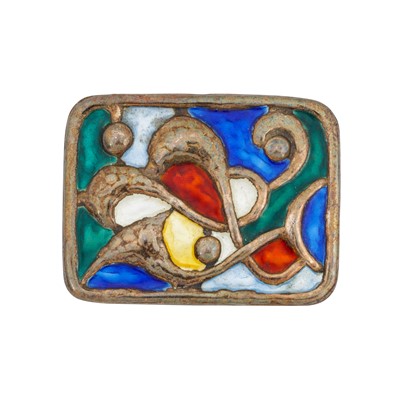 Lot 110 - Oystein Balle of Stavanger | A modernist enamel brooch, circa 1960's