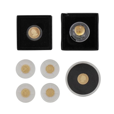 Lot 354 - A group of Seven Tristan da Cunha 24ct gold coins