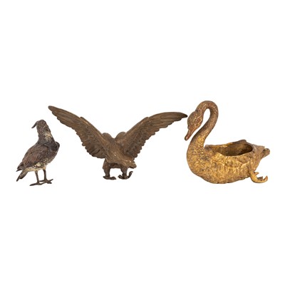 Lot 132 - A group of cast metal Birds, late 19th / early 20th century