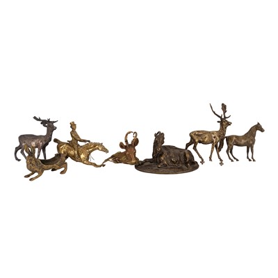 Lot 133 - A collection of cast metal Animals, late 19th / early 20th century