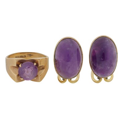 Lot 213 - An group of amethyst jewellery