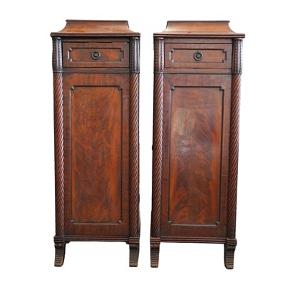 Lot 219 - A pair of William IV mahogany cabinets