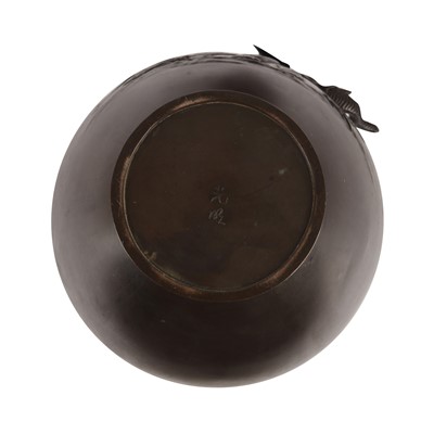 Lot 95 - A pair of Japanese bronze 'elephant' vases, Meiji period