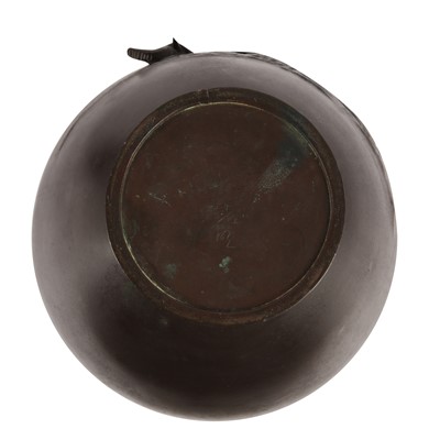 Lot 95 - A pair of Japanese bronze 'elephant' vases, Meiji period