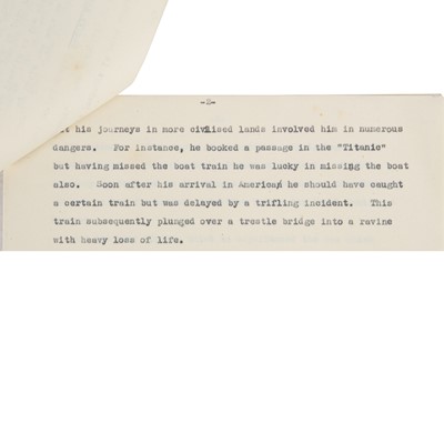 Lot 84 - A Selection of Important Manuscripts relating to Cherry Kearton