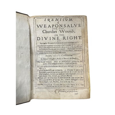 Lot 30 - Stillingfleete. Irenicum. A Weapon Salve for the Churches Wounds...1662